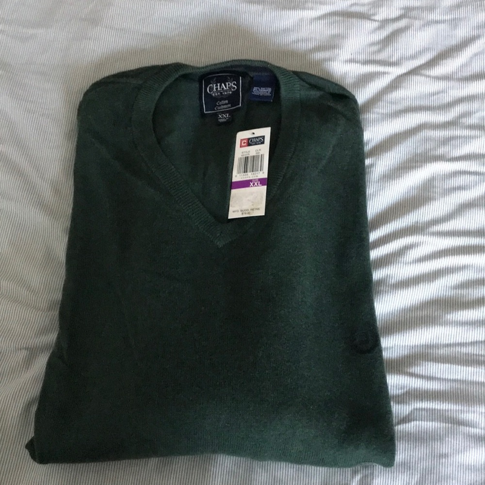 NWT Chaps cotton cashmere sweater
